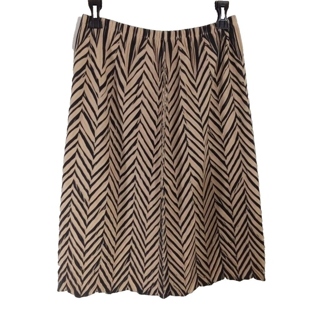 Komarov Black Pleated Handkerchief Skirt Flared  Velvet Rare Boho Chevron Size L